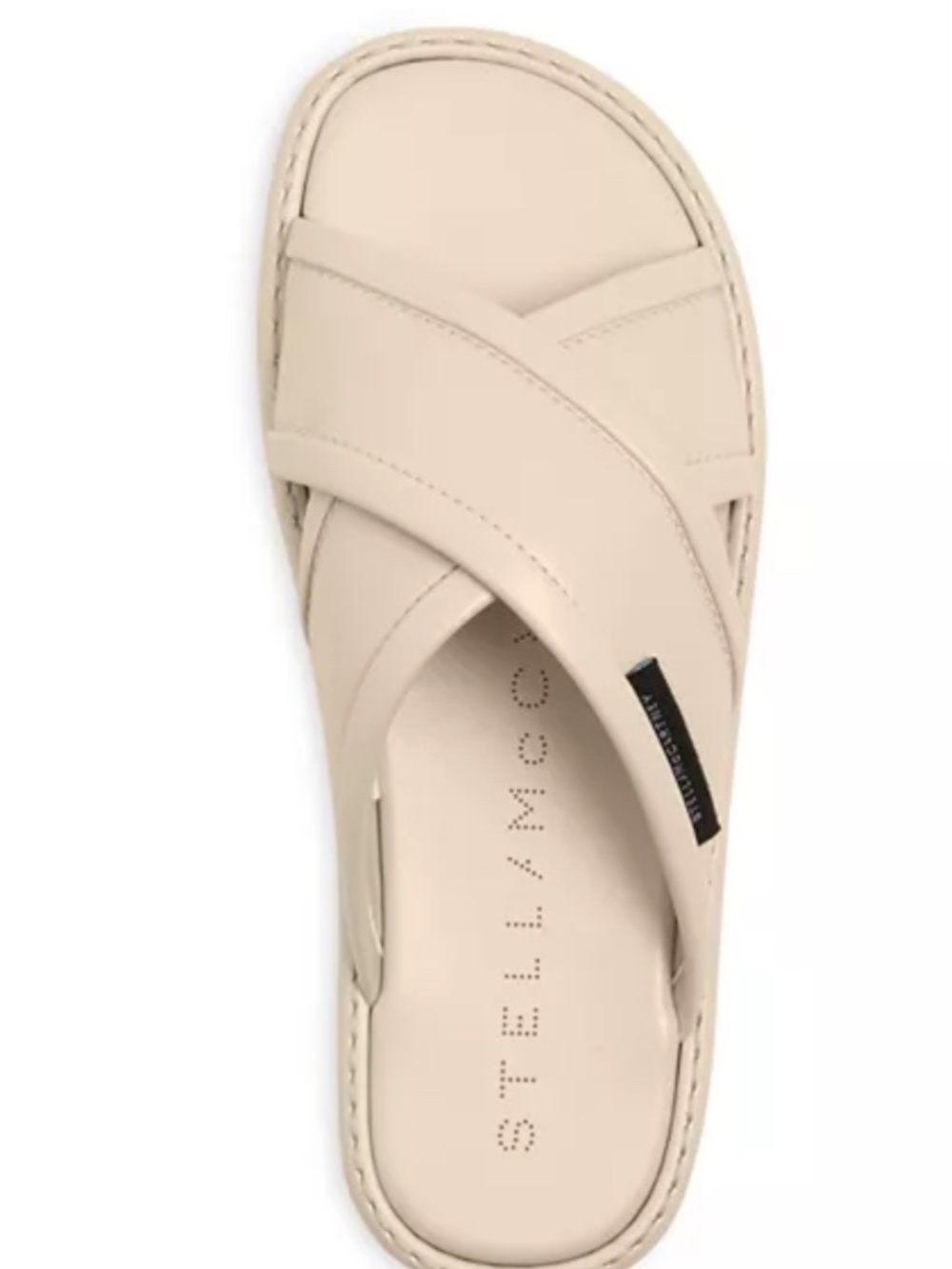 Stella McCartney Sneak-Elyse Platform Slide Sandals Cream SZ EU 38/ US 8 - Picture 2 of 16